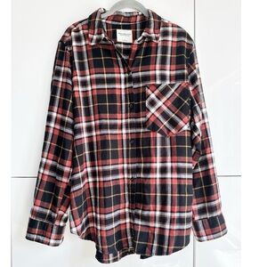 Abercrombie & Fitch Soft A&F Plaid Flannel Long Sleeve Shirt Button Up Sz Large